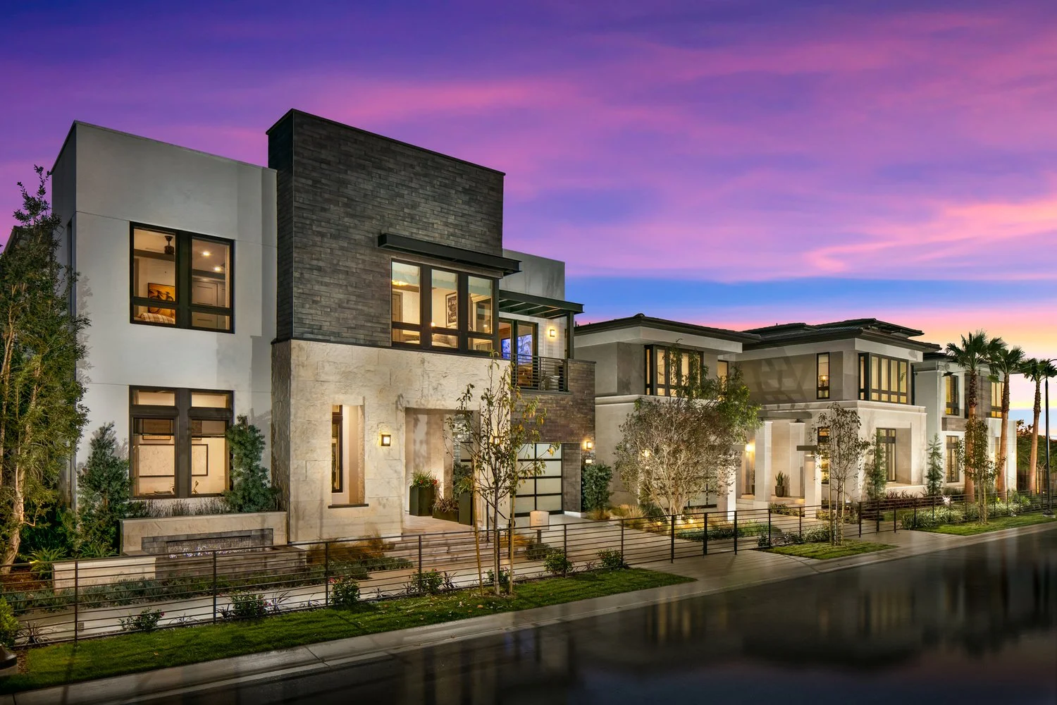 Altair Irvine luxury homes street scene